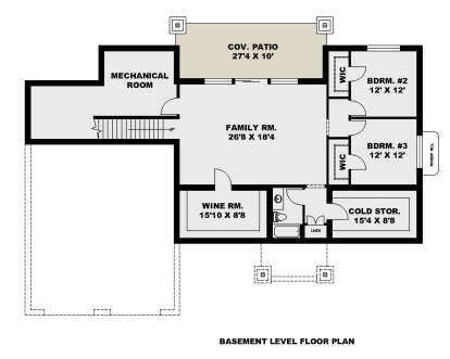 Basement for House Plan #039-00754