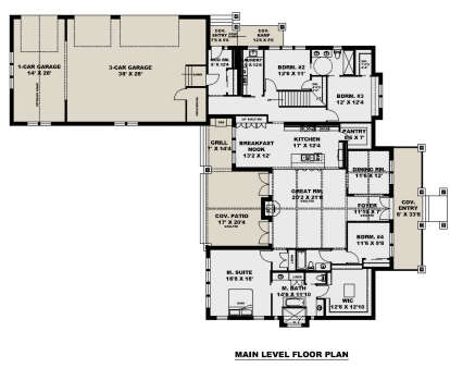 Main Floor  for House Plan #039-00755