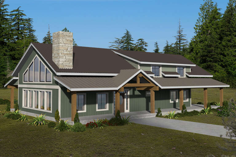House Plan House Plan #32896 Angled Front Elevation