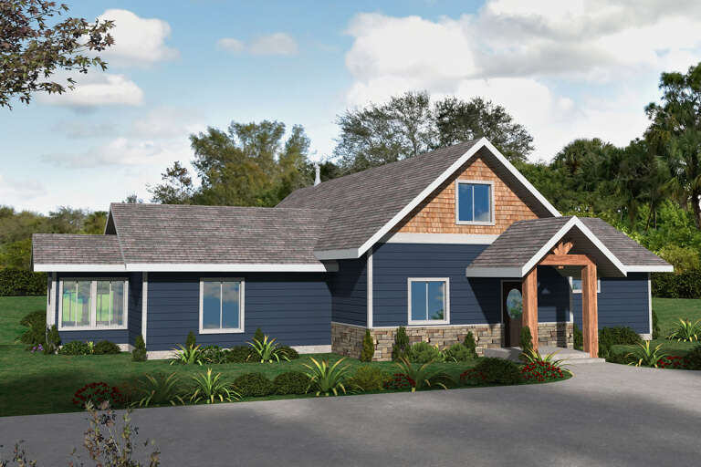 House Plan House Plan #32898 Angled Front Elevation