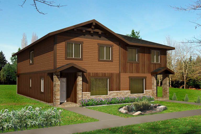 House Plan House Plan #32899 Angled Front Elevation