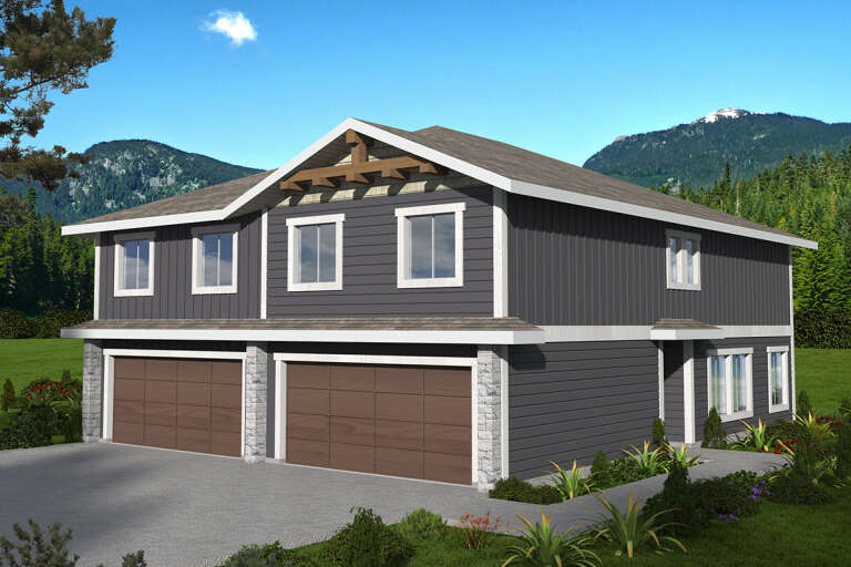 House Plan House Plan #32900 Angled Front Elevation