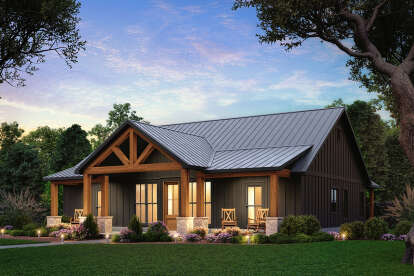 Modern Farmhouse House Plan #4534-00140 Elevation Photo