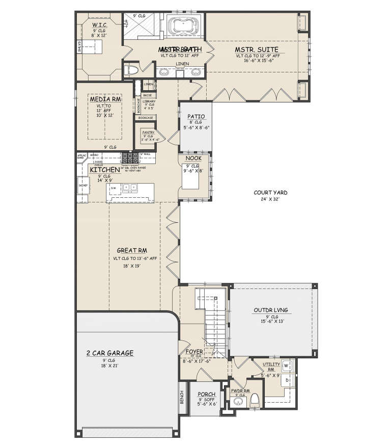 House Plan House Plan #32903 Drawing 1