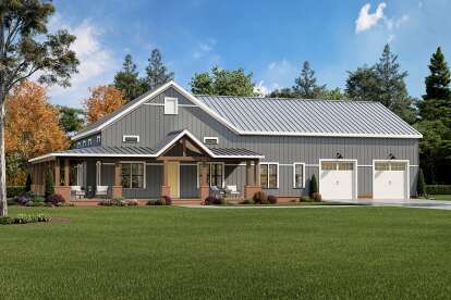 Barn House Plan #009-00440 Elevation Photo