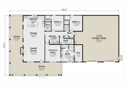 Main Floor  for House Plan #009-00440