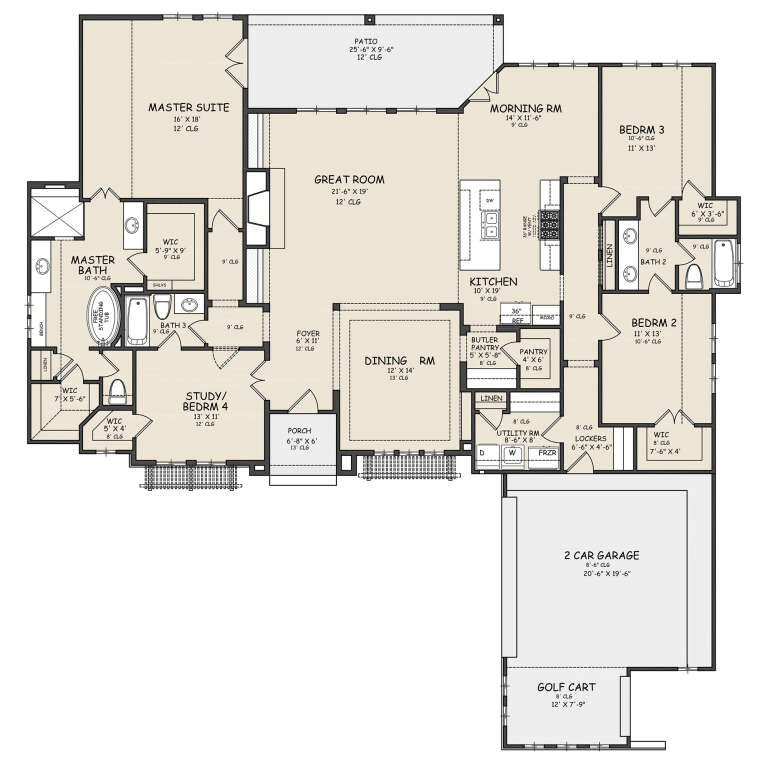 House Plan House Plan #32907 Drawing 1