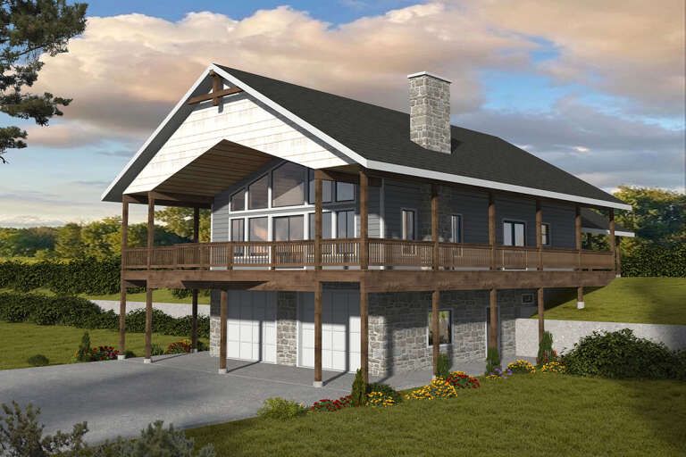 House Plan House Plan #32909 Angled Front Elevation