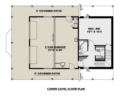 First Floor/Basement for House Plan #039-00760