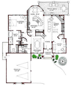 Floorplan 2 for House Plan #192-00001
