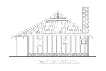 Cabin House Plan #039-00768 Elevation Photo