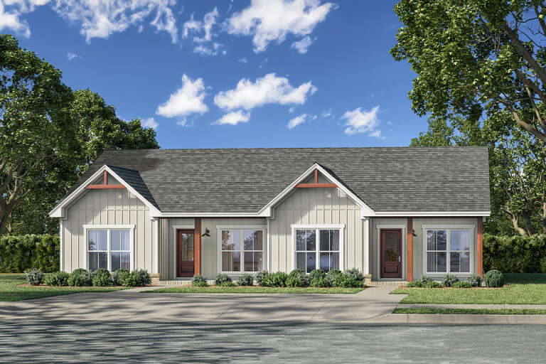 House Plan House Plan #32919 Angled Front Elevation