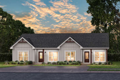 Modern Farmhouse House Plan #041-00389 Elevation Photo