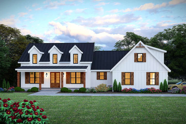 House Plan House Plan #32920 Angled Front Elevation