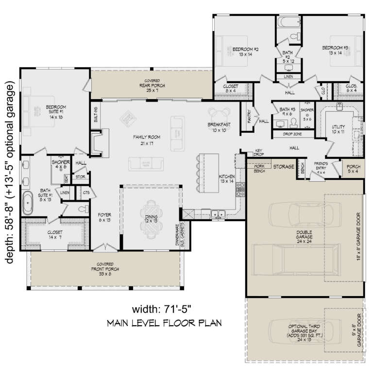 House Plan House Plan #32920 Drawing 1