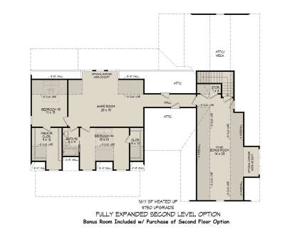 Optional Second Floor  for House Plan #940-01280