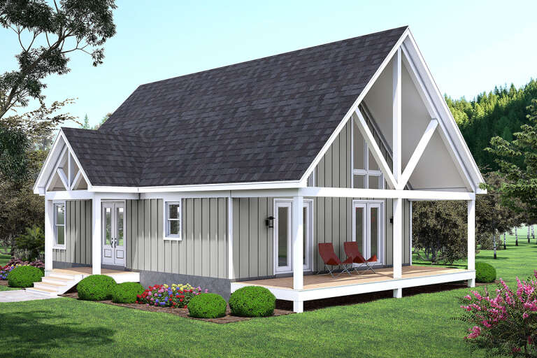 House Plan House Plan #32921 Angled Front Elevation