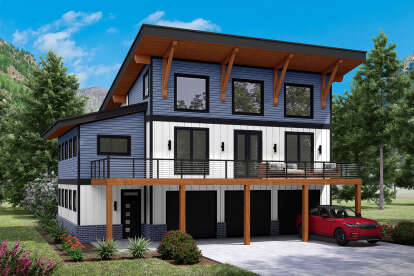 Modern House Plan #940-01282 Elevation Photo