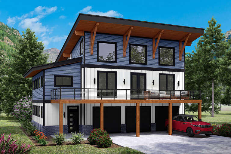 House Plan House Plan #32922 Angled Front Elevation