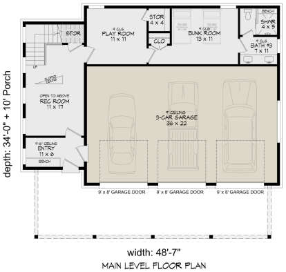 First Floor for House Plan #940-01282