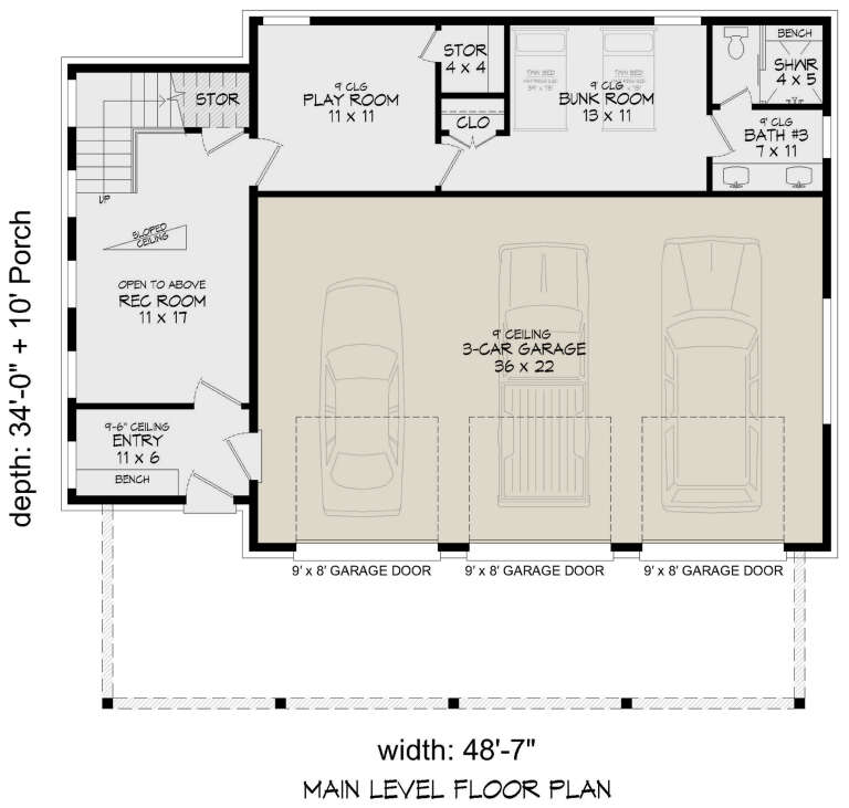 House Plan House Plan #32922 Drawing 1