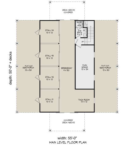 First Floor/Barn for House Plan #940-01283