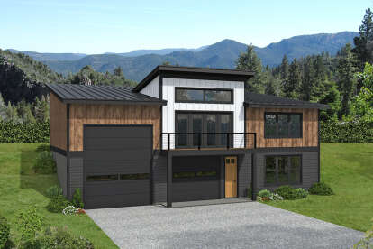 Modern House Plan #940-01284 Elevation Photo