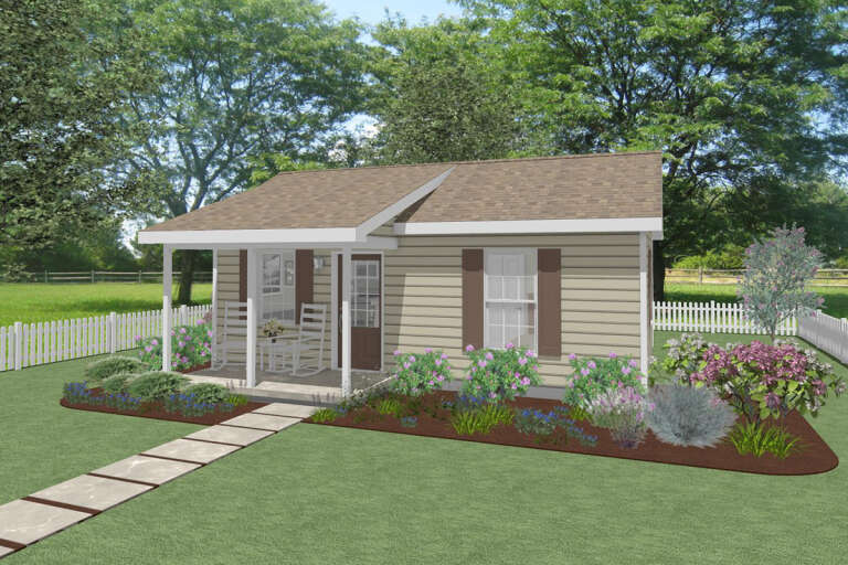 House Plan House Plan #32925 Angled Front Elevation