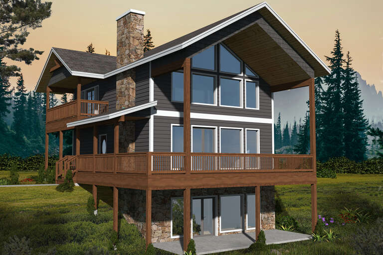 House Plan House Plan #32929 Angled Front Elevation