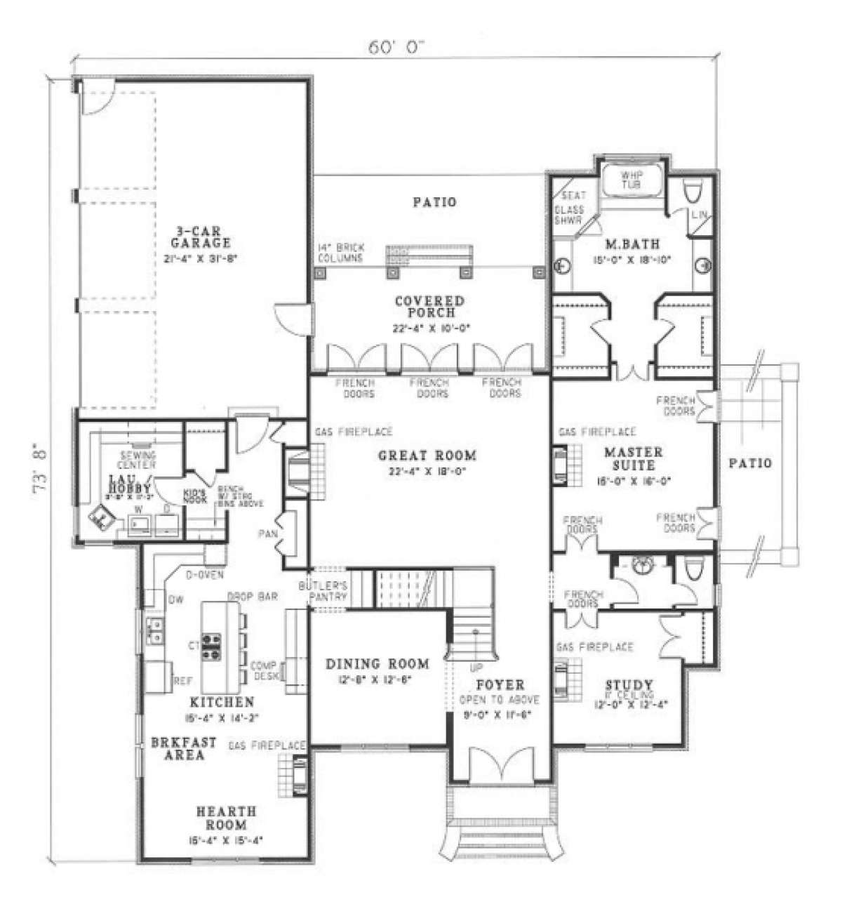 Floorplan 1 for House Plan #110-00143