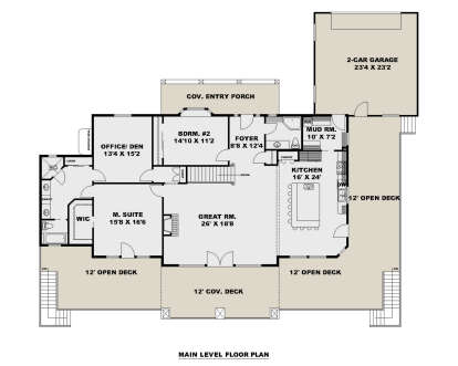 Main Floor  for House Plan #039-00772