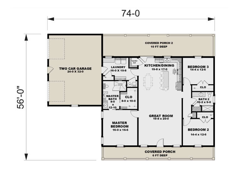 House Plan House Plan #32931 Drawing 1