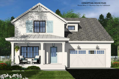 Modern Farmhouse House Plan #098-00502 Elevation Photo