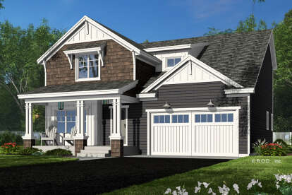 Craftsman House Plan #098-00503 Elevation Photo