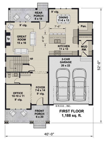 Main Floor  for House Plan #098-00503