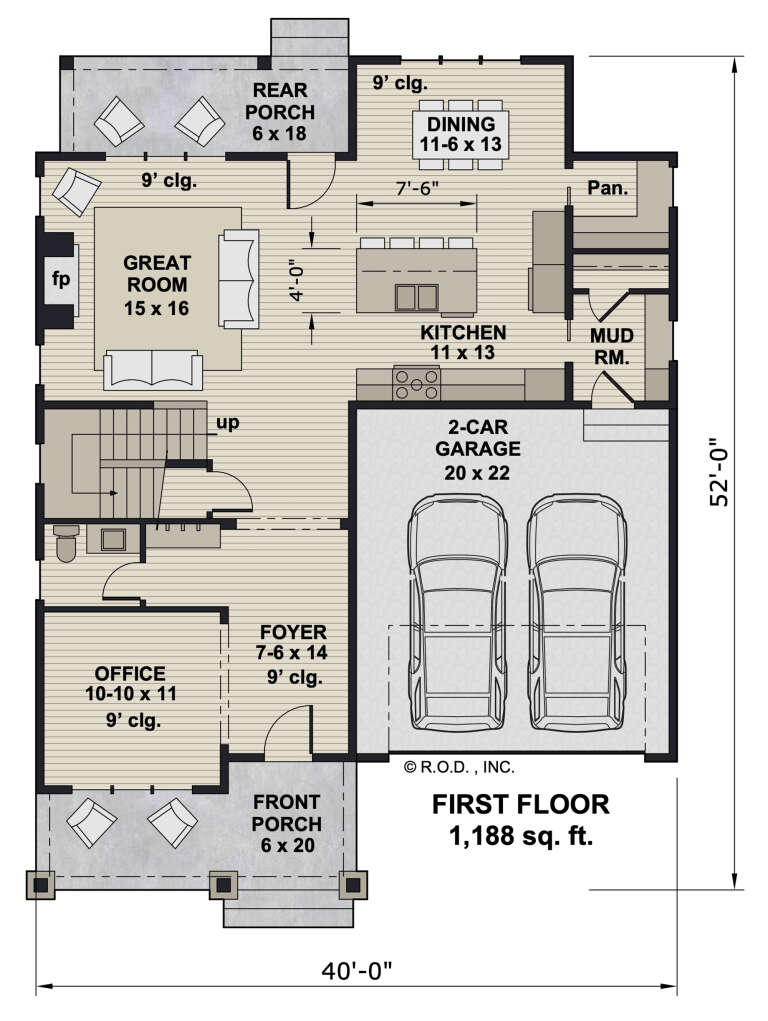 House Plan House Plan #32934 Drawing 1
