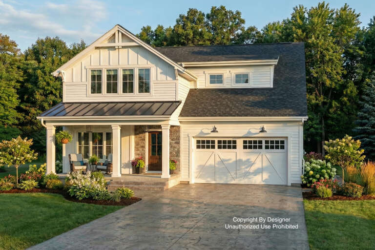 House Plan House Plan #32935 Angled Front Elevation
