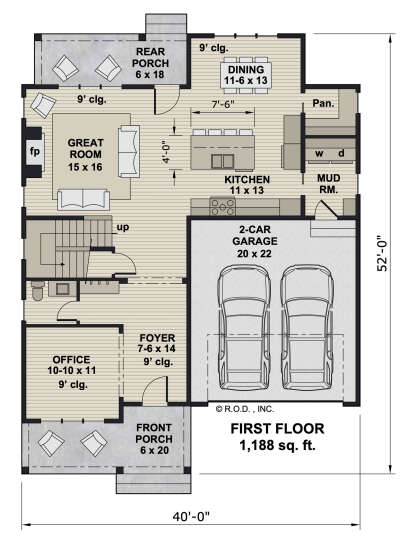 Main Floor  for House Plan #098-00505