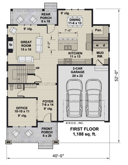 Main Floor  for House Plan #098-00506