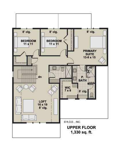 Second Floor for House Plan #098-00506