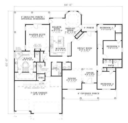Floorplan 1 for House Plan #110-00144