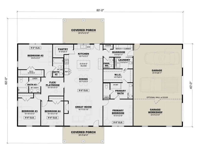 House Plan House Plan #32942 Drawing 1