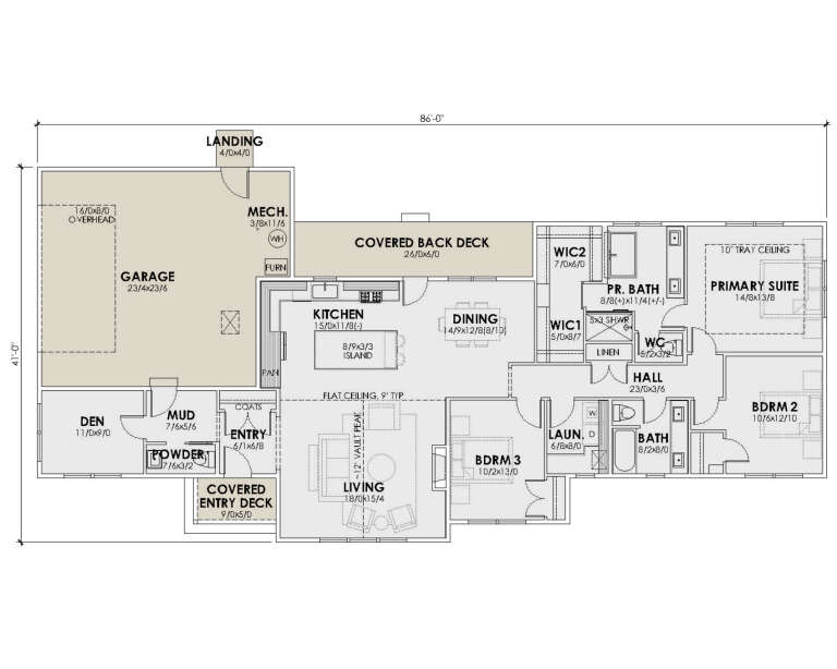 House Plan House Plan #32943 Drawing 1