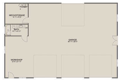 Garage Floor for House Plan #2802-00391