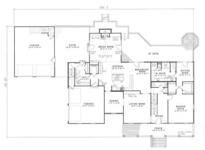 Floorplan 1 for House Plan #110-00145
