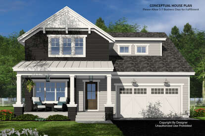 Craftsman House Plan #098-00507 Elevation Photo