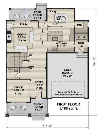Main Floor  for House Plan #098-00507