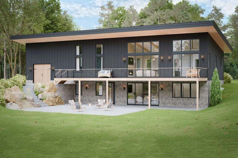 House Plan House Plan #32951 Angled Rear Elevation
