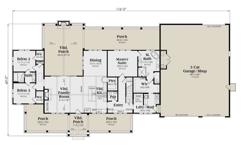 House Plan House Plan #32952 Drawing 1