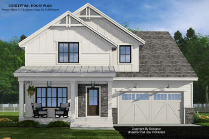 Modern Farmhouse House Plan #098-00508 Elevation Photo
